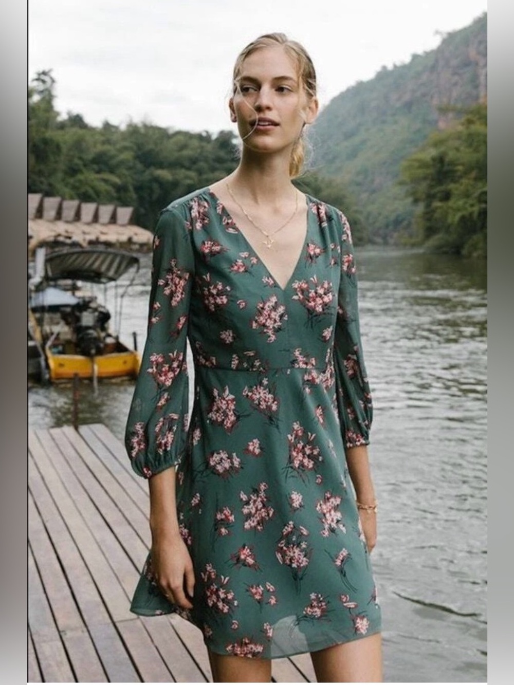 Madewell Marguerite Dress in Butterfly Garden - 0